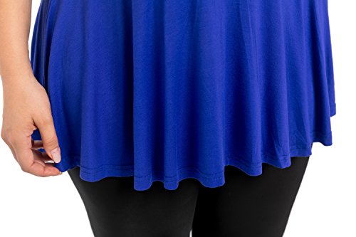 Chicwe Donna Taglie Forti Allungare Solido Svasato...