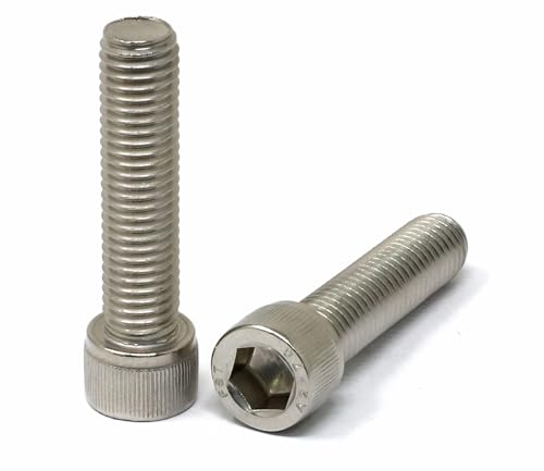 Image of iexcell 5 Pcs M12 x 50mm Thread Pitch 1.75 mm Stainless Steel 304 Hex Socket Head Cap Screws Bolts Kit