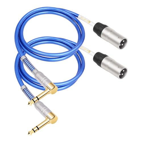 Câble HiFi XLR femelle vers TRS coudé 6,35 mm pour supprimer le ronflement audio