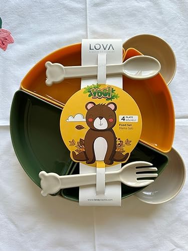 Bebek Mama Kabı, Bebek Yemek Tabağı, Bebek Mama Seti Food Set 4 Bölmeli - Görsel 2