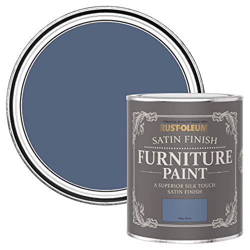 Rust-Oleum Blue Furniture & Skirting Board Paint in Satin Finish - Blue River 750ml