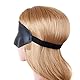 NSKRKOW Bondage SM Black Leather Blindfold Eye Mask with Nose Air Vent Holes