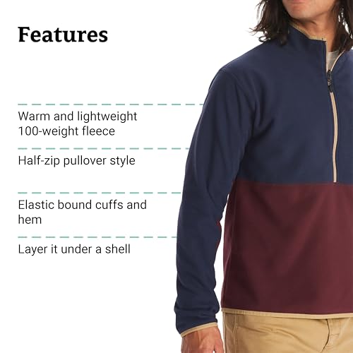 Image of MARMOT Men's Rocklin 1 /2 Zip, Lightweight Fleece Pullover Jacket