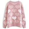 CHICWISH Women Fuzzy Pearl Heart Knit Cardigan Rom... #4