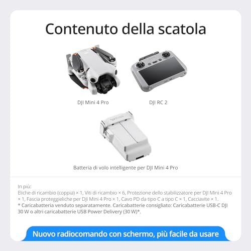 Mini 4 Pro (con RC 2), mini drone pieghevole per adulti con fotocamera in 4K, meno di 249 g, autonomia di volo di 34 min, trasmissione video di 20 km, rilevamento ostacoli omnidirezionale, C0 - Gadget - Immagine 6