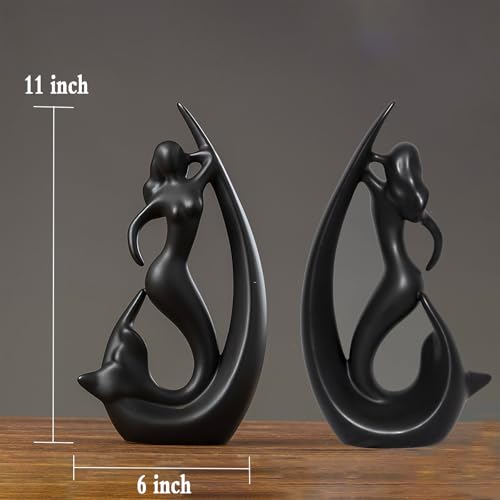 Estatua Decorativa de Sirena Cerámica Moderna miniatura 2