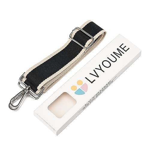 Image of LVYOUME Purse Strap Silver Hardware Wide Bag Straps Replacement Crossbody Adjustable Shoulder Strap for Purses