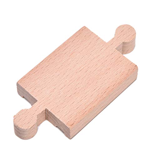 Ioffersuper 12 Pcs Wooden Train Track Set, Male-Male Female-Female Bump Track,Bridge Pier Track(Random Color),Cross Track And Stop Track Compatible With All Major Brands (Mix) #TOP4