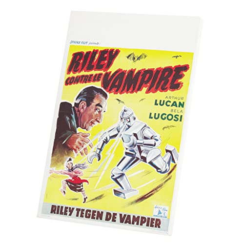 Tableau rétro poster cinéma Riley Contre le Vampire en toile imprimée 40x60 cm