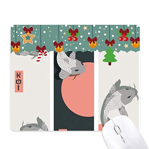 Tapis de Noël en caoutchouc motif asiatique idée cadeau bureau