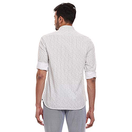 Image of blackberrys Mens Slim Collar Printed Casual Shirt