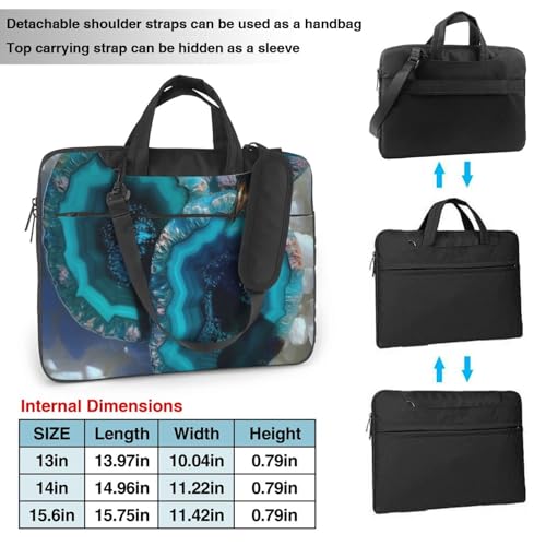 Bolso para laptop KHiry estilo bandolera color aguamarina miniatura 2