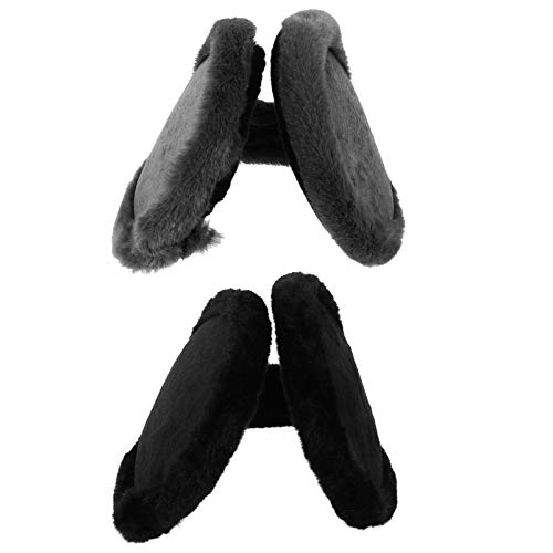 TOVINANNA 2Pcs Plush Ear Warmers Windproof Warm Earmuffs for Winter Activities Stylish Ear Protectors for Skiing Hiking Running Colors Durable Comfortable Design