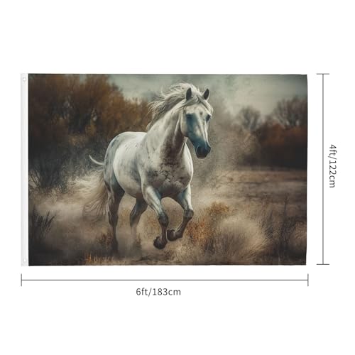 Drapeau pour extérieur 1,2 x 1,8 m double face cheval de jardin - 2