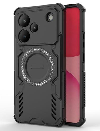 Image of Back Cover Case for Realme P4 5G | 360 Protection Mobile Phone Case Mag-Safe | Camera Protection | Back Cover for Realme P 4 5G / Realme P4 5+G - Black TPU+PC