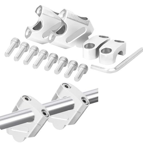 Soporte de manillar de motocicleta con elevadores de 7/8 pulgadas para abrazadera de montaje
