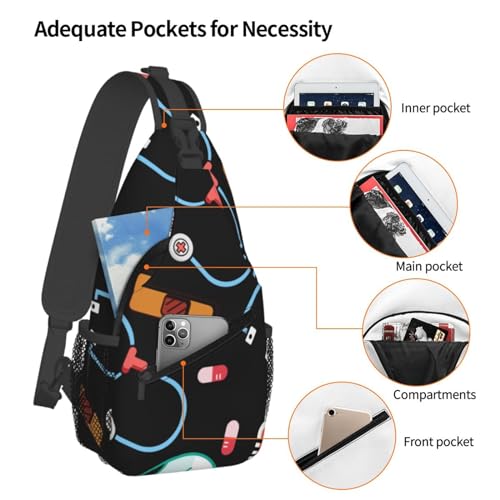 Mochila de pecho cruzada para mujer y hombre miniatura 3