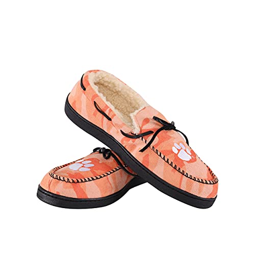 FOCO Clemson Tigers NCAA Mens Printed Camo Moccasin Slippers - L