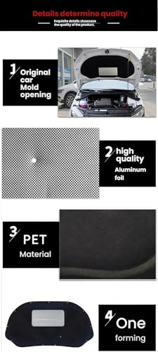 Tapis insonorisé de capot auto atténuant le bruit moteur - 7