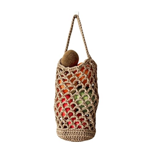 Almacenamiento boho tejido a mano para pared de apartamento 2