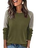 Fall Sweaters for Women Business Casual Tops Work Casual Long Sleeve Shirts