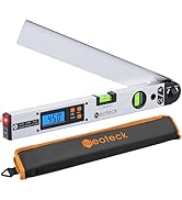 Neoteck 225° Aluminum Digital Angle with Laser (Class 2 Laser,<1mW),400mm Angle Ruler Protractor ...