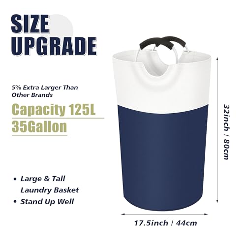 Twira 125L Pro XX-Large Laundry Baskets, Laundry Hamper Stands Up Well, Laundry Bag with Padded Handles, Waterproof Laundry Basket Collapsible, Clothes Hamper for College, Laundry, Bathroom by Twira - Image 5