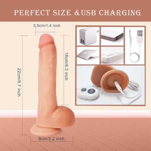 Realistic Adult Tool for Women for Hands Free Play Heating Automatic Electric Machine for Date Nights Women Pleasure with 7 Frequency Thrusting Stimulation Modes