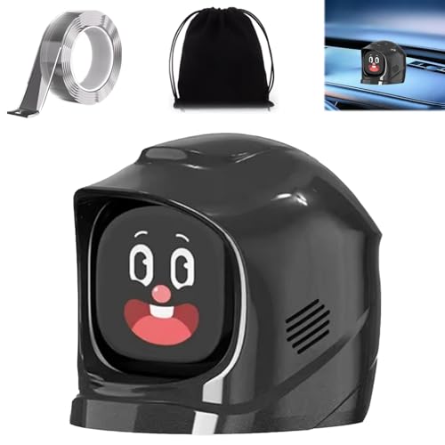 Image of Car Robot Dashboard, Smart Ai Robot Car Dashboard Companion with Animated Expressions, Cute Ai-Inspired Dashboard Buddy, for Cars Dashboard Gifts (Black)