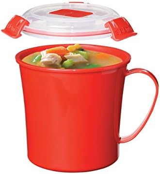 Sistema Microwave Breakfast Bowl and Soup Mug Bundle - Red