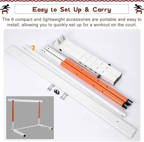 Agility Training Hurdles Set of 5 - Portable Adjustable 30-42in Speed Training Equipment for Soccer, Basketball, Football & Plyometric Workouts