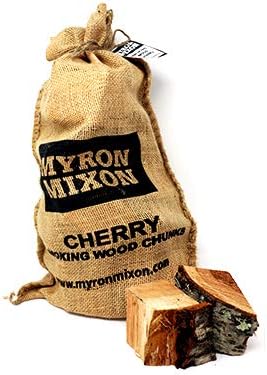 Myron Mixon Smokers BBQ Cherry Wood Chunks for Adding Flavor and Aroma to Smoking and Grilling at Home in The Backyard or Campsite
