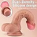 Realistic Dildo, 10 Inch Dual-Density Silicone Huge Penis with Strong Suction Cup for Hands-Free Play Flexible Dong for Vaginal G-spot and Anal Masturbation