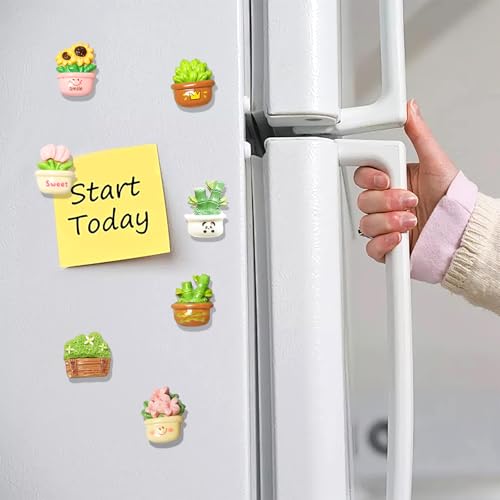 21 imanes decorativos con diseño planta para refrigerador miniatura 5