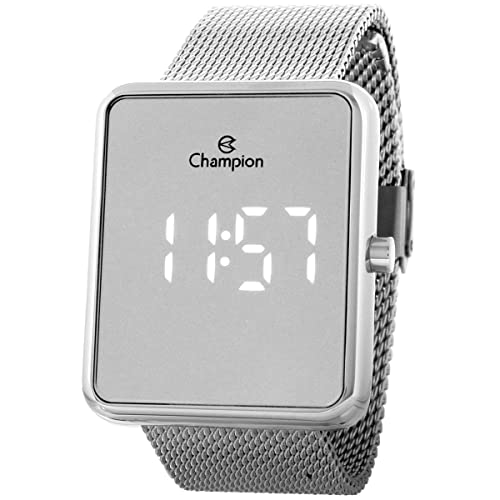 Relógio Champion Feminino Ref: Ch40080s LED Espelhado Prateado