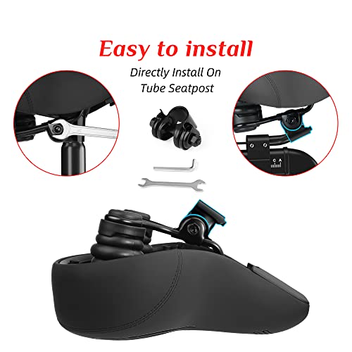 Oversized Bike Seat Compatible With Peloton Bike & Bike+, Replacement Wide Bike Seat Cushion For Peloton Spin Bike Road Or Exercise Bike, Bicycle Saddle For Women & Men, Accessories For Most Bikes #TOP7