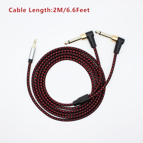 Cable divisor de audio 3.5mm a dual 6.35mm 2 m miniatura 5