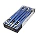 Produktbild 12 Stück/Set-Taper-Spirale Verdreht Smokeless Dinner Table Lange Kerzen Wachs, ideal for Innen- und Außenanwendungen, geeignet for alle Standard-Kerzenständer und Glas-Kerzenständer (Color : Blue)