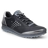 ECCO Women's Biom Hybrid 2 Golf Shoe,Black/Buffed Silver,37 EU/6-6.5 M US