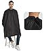 Salon Hair Cutting Cape with Rubber Neck Collar, Professional Anti-static Barber Cape for Shampoo, Haircut and Styling-Black-53 x 57 inches