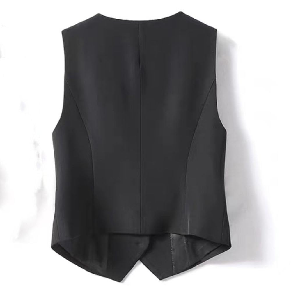 Gilet de costume pour femme, coupe ajustée, col en V, gilet de smoking, gilet de costume, gilet vintage élégant