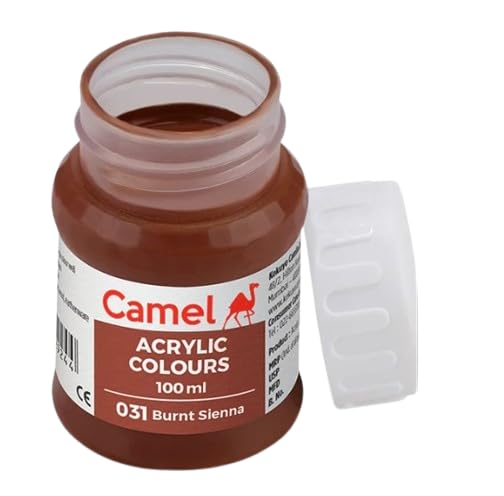 Image of Acrylic Colour (Fabric Colour) 100ML - Versatile, Permanent, and Skin-Friendly Paint for Multiple Surfaces | (Burnt Sienna 031)