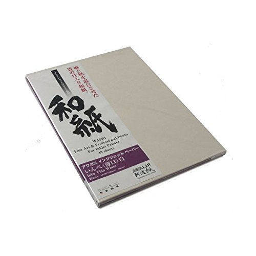 Awagami Washi : Inbe Thin White : Inkjet Paper : 70gsm : 20 Sheets : A4