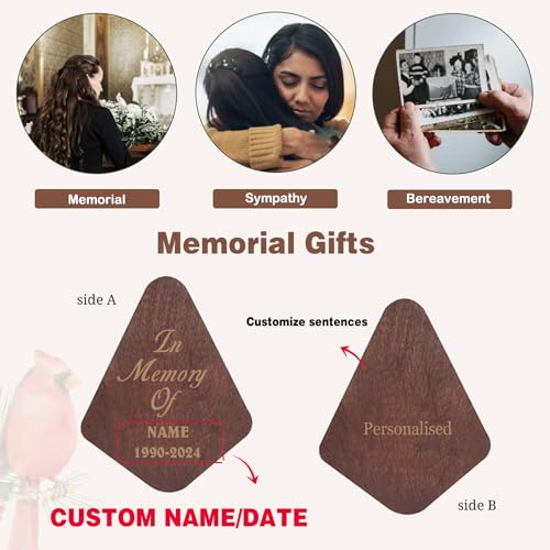 Image of ASTARIN Personalized Name Memorial Wind Chimes, Sympathy Gift for Loss of Lover Mom Dad, Bereavement Deep Tone Wind Chimes for Outside in Memory Gift, Decor Outdoor Garden Patio