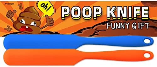 Artreeiger 2 Pack Poop Knife, Silicone Poop Cutter Knife Prank Practical Joke Toys Funny Gag Gifts for White Elephant Gift Exchange, Christmas, Anniversary, Bachelor Party, Birthdays and Special Day