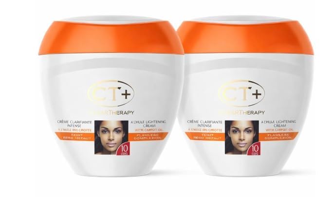Clear Therapy + Extra Lightening Cream with Carrot Oil 200 ml (Pack of 2)
