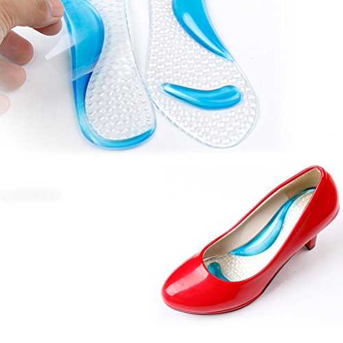 Palmilhas de gel de salto alto HEALLILY com suporte de arco de 3/4 de comprimento para sapatos, palm