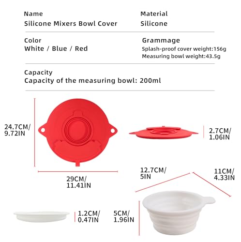 Couvercle bol mélangeur silicone bleu compatible robot KitchenAid - 4
