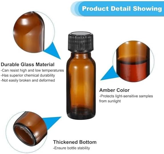 Generic 1/2 Oz Boston Round Amber Bottle with Polycone Liner Caps