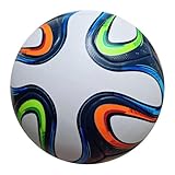 Brazil 2014 World Cup Quality Football League Quality Soccer Ball Thermally Bonded Match Ball Seamless Stitching size5 Official Match Weight Professional Grade Leather-Perfect Collector's Soccer Gift